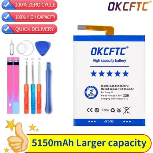 Replacement Battery For SONY Xperia E5 XA1 F3113 F3112 F3116 F3115 F3311 F3313 F3111 G3112 G3121 G3116 LIS1618ERPC 5150mAh