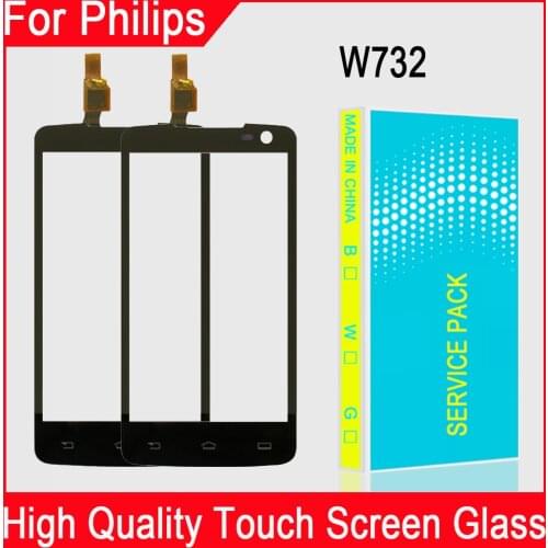 4.5'' inch Mobile Touch Screen Glass For Philips W732 Touch Screen Digitizer Sensor Glass Panel Replacement