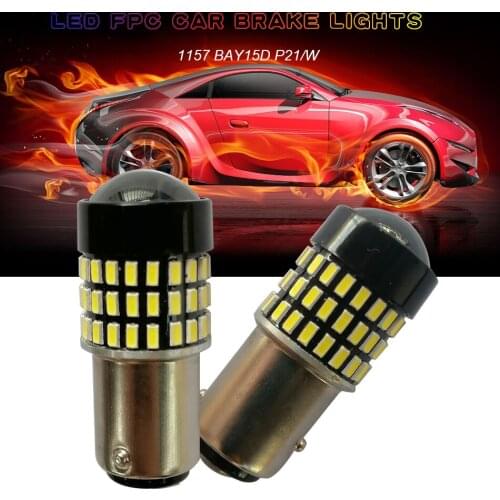 P21/W 1157 BAY15D FPC LED Car Light Bulb Luces Para Auto Voiture Interior Accessories Coche Carro Luz For Brake Lamp Lights 12V