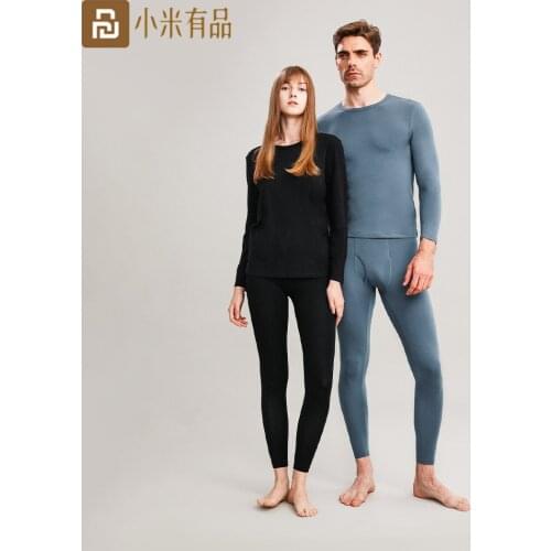 Xiaomi Youpin Cotton Smith Thermal underwear mens round neck cotton pants sweater bottoming thermal underwear Couple set winter