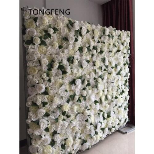 TONGFENG 10pcs/lot wedding decoration artificial silk rose peony flowers wall wedding backdrop decoration flower runner wedding