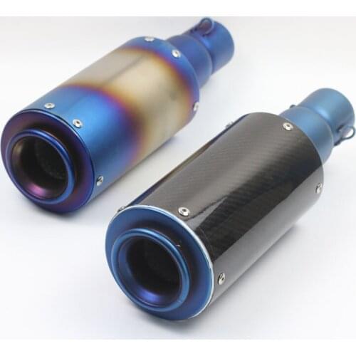 Motorcycle Exhaust Stainless Steel Carbon Fiber 51MM Modified Scooter GY6 Scooter Fried Street Motorcycle Exhaust Pipe AK012