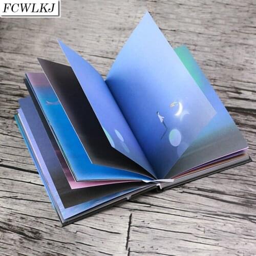 Korean Version of The Planet Starry Sky Notebook Hardcover A5 Color Page Illustration Hand Ledger Creative Student Notepad