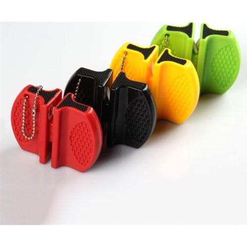 1pc Pocket Mini Knife Sharpener Kitchen Tools Accessories Creative Butterfly Type kitchen Two-stage Camping Knife Sharpener