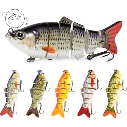 10CM/16.5GArtificial Bionic Multi-Section Wobbler Sinking Plastic Fishing Bait 3D Eyes Anti-Corrosion 6Segment Hard Fishing Lure