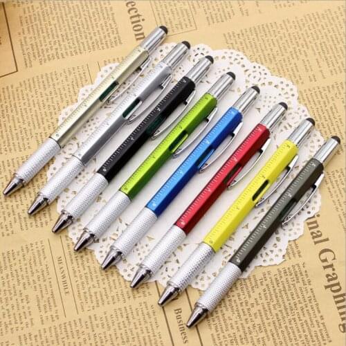 200pcs/lot Novel Multifunctional Screwdriver Ballpoint Pen Touch Screen Metal Gift Tool School office supplie stationery pens