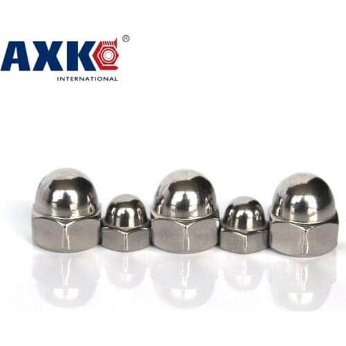 5pcs 5/16" 5/16 Inch 5/16-18 UNC America Standard Coarse Thread 201 Stainless Steel 201ss Nuts Hexagon Hex Domed Cap Acorn Nut