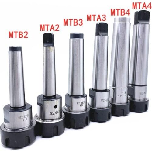MT2 ER25 M110 MT3 ER25 M12 MT4 ER25 M16 Taper Collet Chuck Holder Face Milling Arbor Adapter for CNC Milling Tools