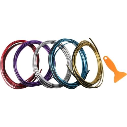 Car Moulding Decoration Flexible Strip 5M Interior Dashboard Door Edgein Universal Car-styling 5M Moulding Flexible Edge Sticker