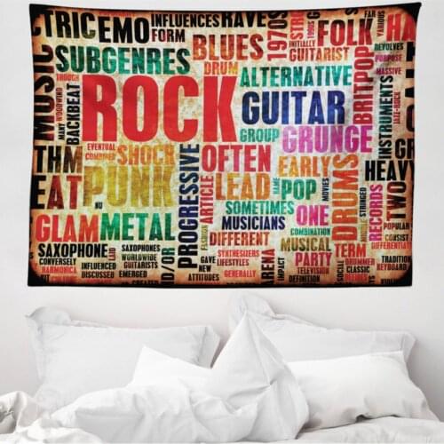 Tumbled Mikrofiber Large Wall Tapestry Rock Passion Fabric Decorative Wall hanging 230cm x 140cm