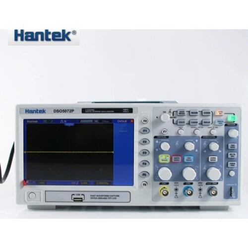 Hantek DSO5072P Digital Oscilloscope 70MHz 2Channels 1GS/s 7'' TFT LCD 800x480 Record Length 24K USB AC110-220V