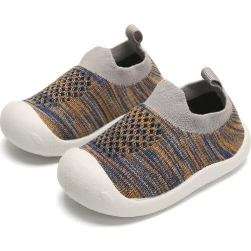 Infants Shoes Baby Boys Sneakers Girls Casual Shoes Kids Flats Soft Knitted Fabric Soft Comfortable Toddlers First Walkers 14-23