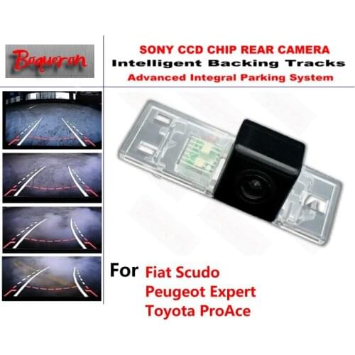 FOR Fiat Scudo Peugeot Expert Toyota ProAce CCD Car Backup Parking Camera Intelligent Tracks Dynamic Guidance Rear View Camera