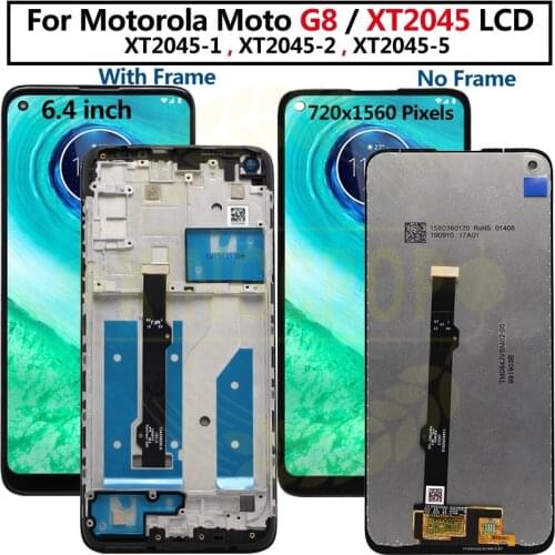 For moto G8 LCD Display Touch Screen XT2045-1 XT2045-2 XT2045-5 Digiziter Assembly For Motorola MotoG8 lcd