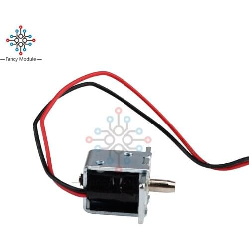 DC 12V 0.5A Long Upper Cover Electromagnetic Lock Electric Magnetic Cabinet Bolt Push-Pull Lock Assembly Solenoid Access Control