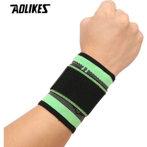 AOLIKES 1PCS 3D Weaving Pressurized Straps Fitness Wristband Crossfit Gym Powerlifting Wrist Support Brace Bandage Hand Wraps