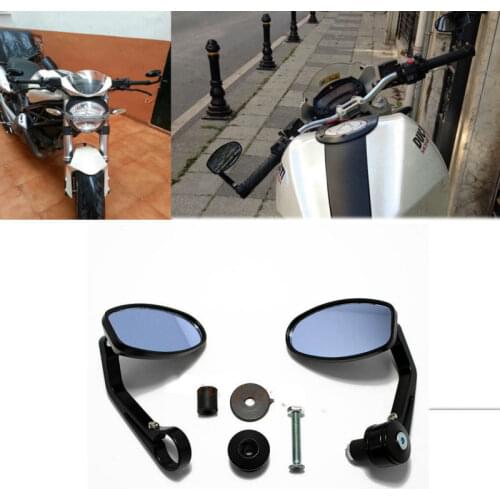 Flexible 7/8" 22mm Handlebar Aluminum Alloy Motocycle Rearview Mirrors Moto End Motor Side Mirrors Motorcycle Accessories