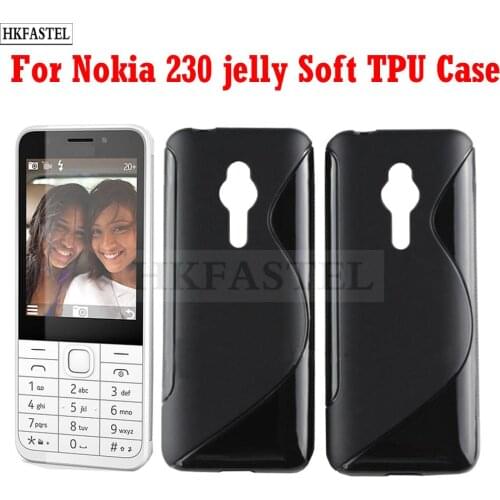 HKFASTEL Protection Case For Nokia Nokia 230 2015 jelly Soft TPU Back Case Protection Skin Camera Protect Cover