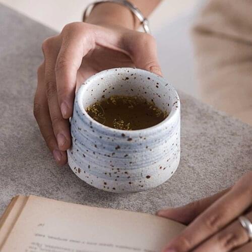 Espresso Utensils Big Capacity Ceramic Mug Tea Cup Teaware Porcelain Teacups Chinese Kung Fu Coffee Cup 190ML Underglaze Matte