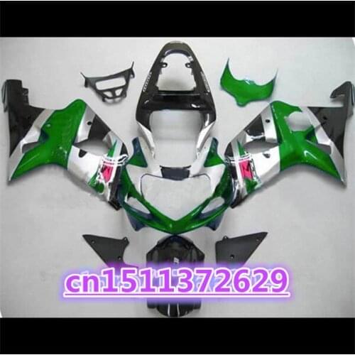 ABS-Motorcycle Fairing kit for A GSXR1000 GSX-R1000 GSXR 1000 K2 00 01 02 2000 2001 2002 green silver blk Fairings set