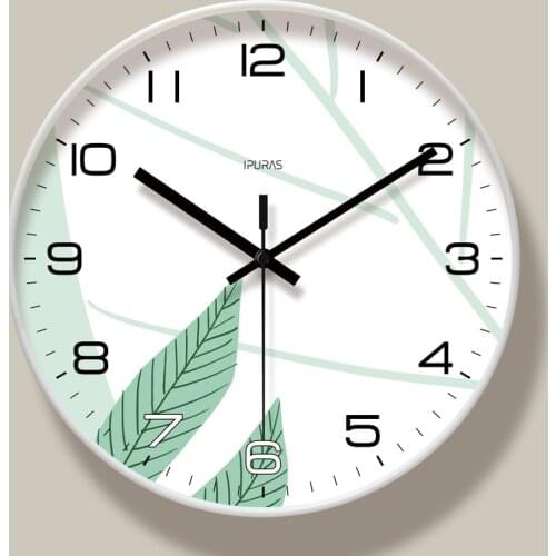 Round Creative Mute Modern Design Large Wall Clock Clocks for Home Kitchen Living Room Decor Battery Operated Silent
