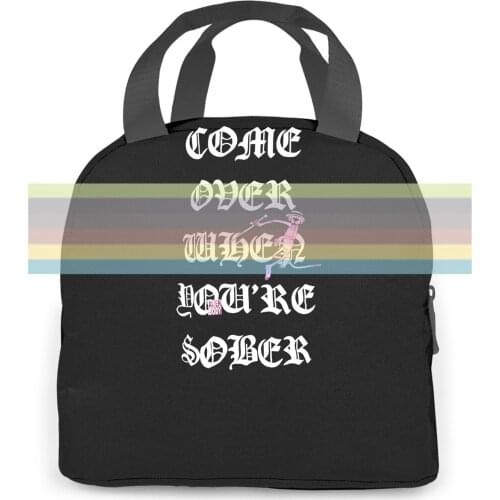 LIL PEEP Come Over When Your e Sober ARGE Limited edition Exclusive Mens Hipster women men Portable insulated lunch bag