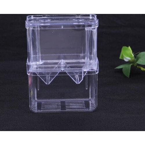 Multifunctional Acrylic Fish Breeding Isolation Box Dual Layer Incubator for Fish Tank Aquarium Guppies Hatching Isolation Box