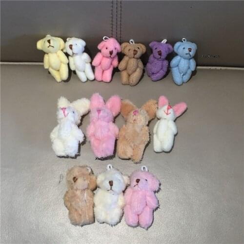 Multi-designs, plush stuffed toy , bear rabbit etc. 4-7cm approx. accessories Plush DOLL , decoration little Gift
