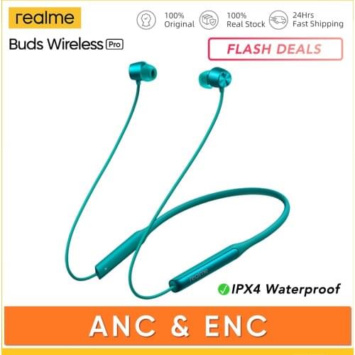 Realme Buds Wireless Pro ANC ENC Earphone Active Noise Cancellation 35dB LDAC Hi-Res Audio 22hrs Playback Bluetooth Headphone