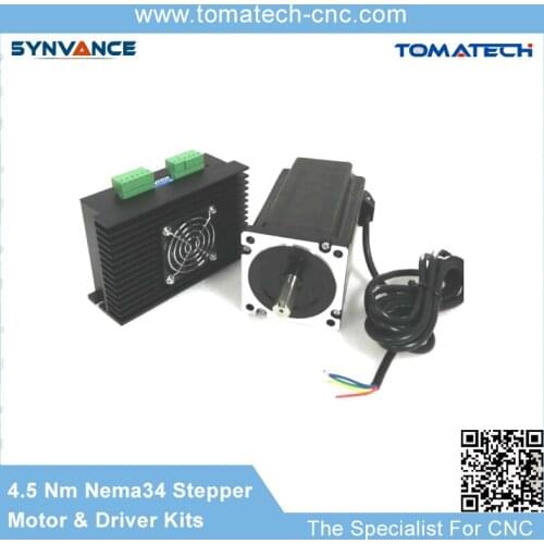 NEMA34 4.5NM 2 Phase Package Hybrid Stepper Motor and Stepper Driver