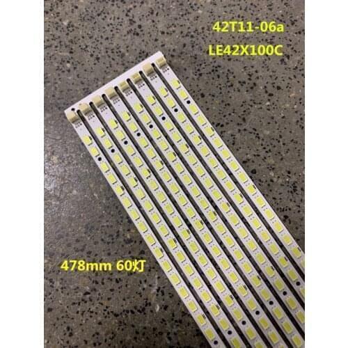 New 2 Pieces/lot 60LEDs 478MM LED strip for 42LV5500 42P21FBD 42T11-06a 74.42T13.001-0-CS1 T420HW08 V.5 74.42TB3.001-1-SHI