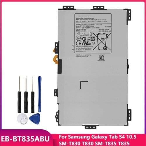 Original Tablet Battery EB-BT835ABU For Samsung Galaxy Tab S4 10.5 SM-T830 T830 SM-T835 T835 Replacement Batteries 7300mAh
