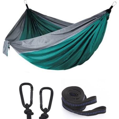 Portable Camping Hammock Double Person Nylon Hammock swing Survival Garden Hanging Sleeping Chair Travel Parachute Hammocks