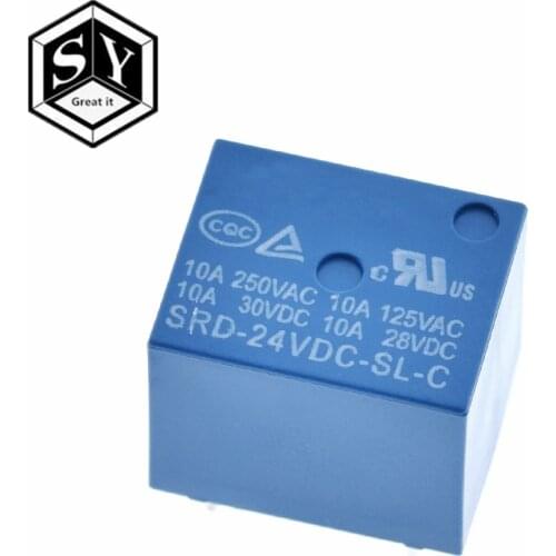 Relays SRD-03VDC-SL-C SRD-05VDC-SL-C SRD-06VDC-SL-C SRD-09VDC-SL-C SRD-12VDC-SL-C 3V 5V 6V 9V 12V 24V 48V 10A 250VAC 5PIN