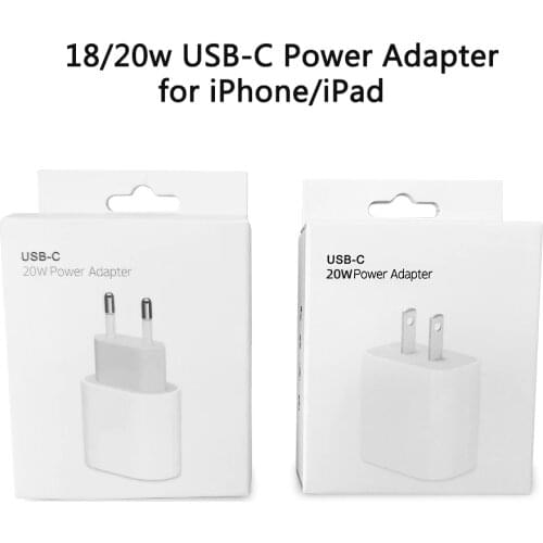 For Apple Iphone 12 Pro Max 11 PD Charger Adapter 20w Wall Charger Usb C Port EU Charging Adaptador 8 XS 12pro Mini X Chargeur