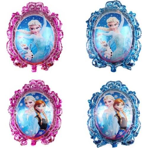 1pcs Double Sided Disney Frozen Princess Elsa Anna Aluminum Film Balloons Girls Baby Birthday Party Decor Foil Balloons