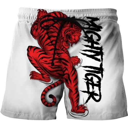 Night Tiger 3D Printed Shorts 2021 Summer Beach Shorts For Men Bungee Cord Pants Culture Casual Fashion Streetwear Dropshipping
