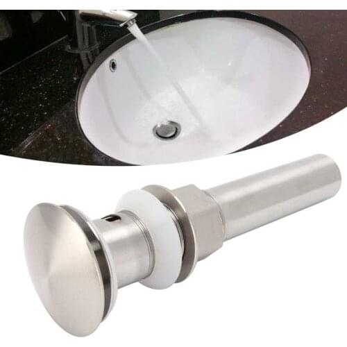 Sink Strainer Stainless Steel Sink Drain with Overflow Undercounter Sink Drain Filter Stopper for Home Bath Accessories