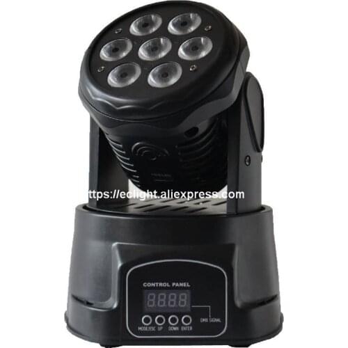 2 pieces/lot) led rgbw mini Moving Head Light Disco Party Night Club Pub Bar KTV 7x10W moving Wash light-in Stage Lighting