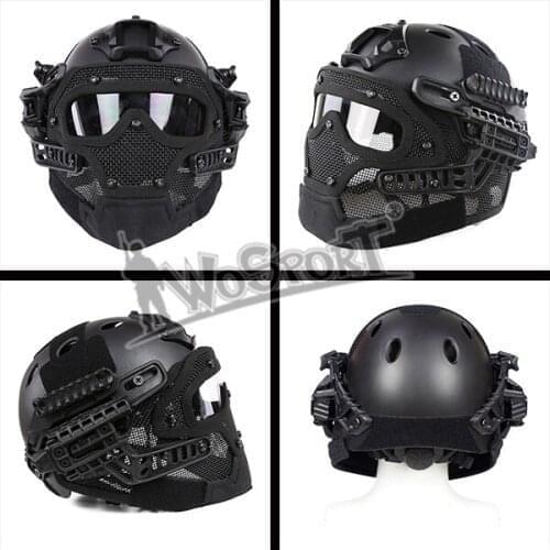 New WoSporT Generation Tactical Helmet, Helmet Wire Mask One Solid Color Version