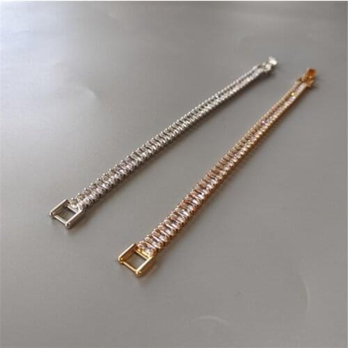 In net red star with glittering love high street commuting simple and easy to take glittering Zircon Bracelet