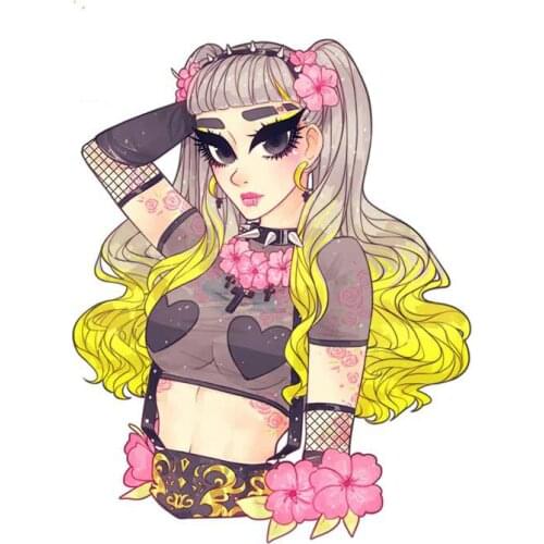 13cm x 10.3cm for Lila Blue Gris Vinyl Car Sticker Occlusion Scratch Waterproof Bumper Decoration Refrigerator Decal