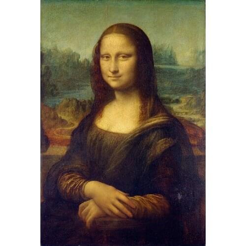 High quality decor art canvas prints Classical Europe Court Picture Oil Painting Antique tone Mona Lisa Smile
