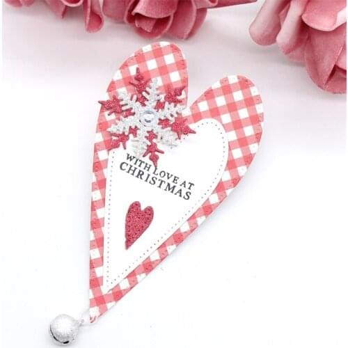 ZFPARTY Stitching Skinny Primitive Hearts Metal Cutting Dies Stencils for DIY Scrapbooking Decorative Embossing DIY Paper Cards