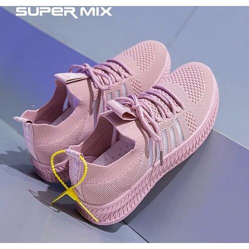 New Wild trend Sneakers women running shoes fashion solid breathable mesh casual shoes woman lace-up sports shoes women sneakers