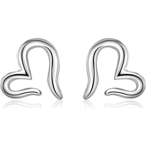 Real 925 Sterling Silver Heart Stud Earrings for Women Girls Fashion sterling-silver-jewelry brincos brinco cute earrings