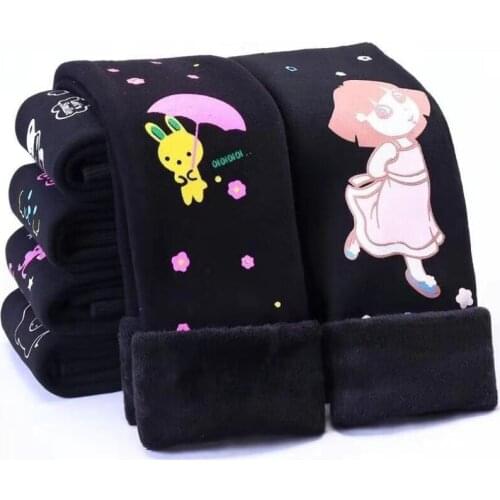 Winter girls leggings 2-9T little kids velvet thicken warm pants baby girls fleece trousers chidlren snowsuit winter pants for G
