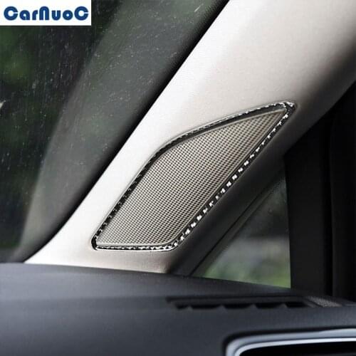 2Pcs/Set For VW Golf 7 GTI MK7 2014-2019 Car A Pillar Air Outlet Panel Trim Decal Carbon Fiber Sticker Styling Accessories