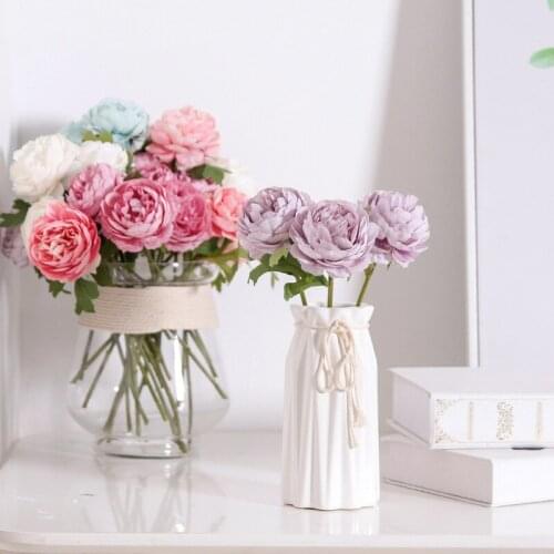 2pcs Silk Rose Artificial Flower Home Decoration Accessories Wedding Party Fake Plants Diy Artificial Roses Flowers