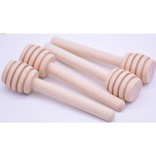 300pcs Mini 3 Inch Wood Honey Dipper Sticks Server for Honey Jar Dispense Drizzle Honey